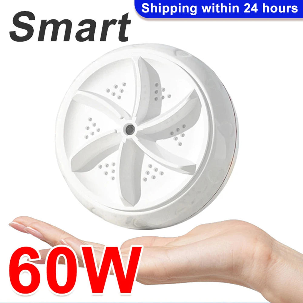 Tidesmit 60W portable ultrasonic turbo washing machine washing small items like baby clothes and socks during travel