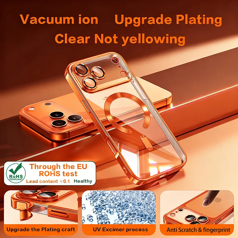 Magnetic Clear Phone Case: Shockproof Wireless Charging Protection Tidesmit