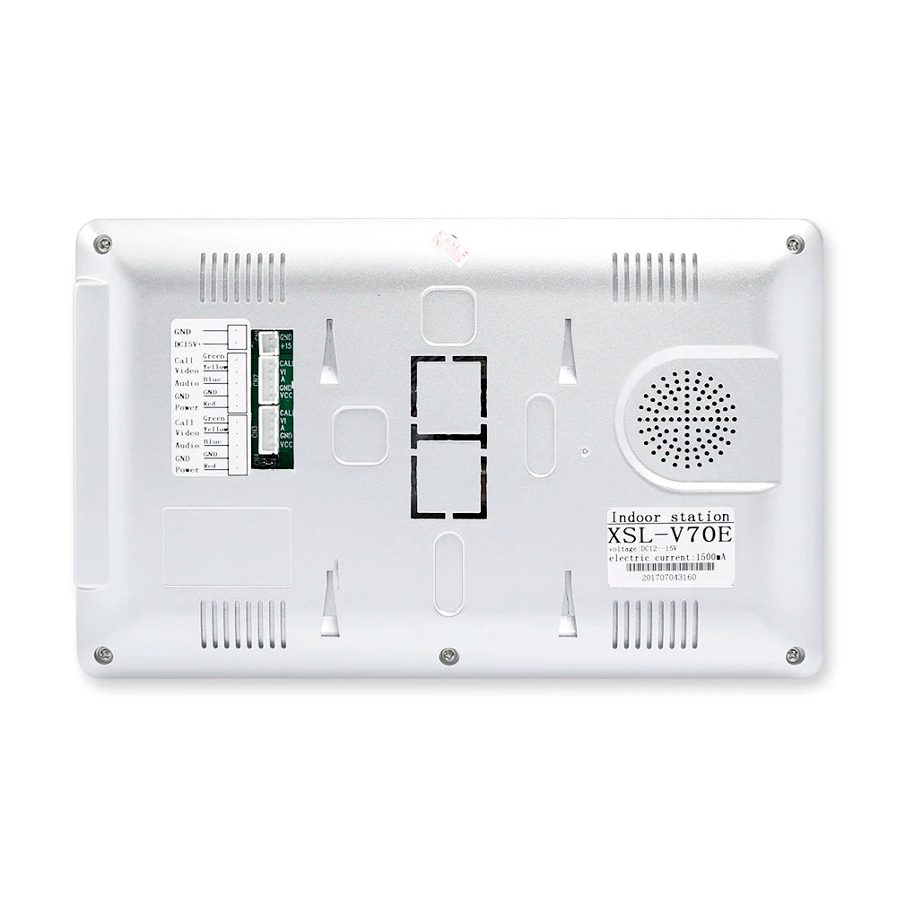 Modern 7" Monitor Video Intercom Doorbell System 2-Way Audio IR Night Vision Camera Security Monitor 1-to-1 Kit for Apartment