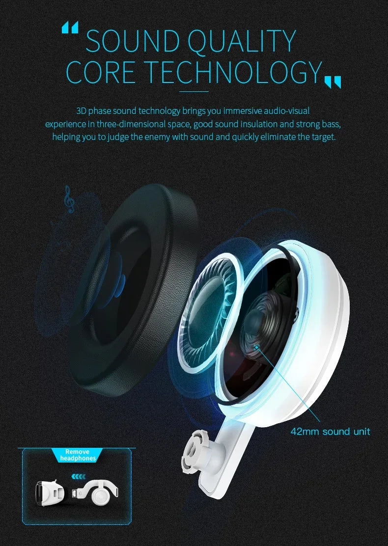 VR Headset for Smartphone - Immersive Gaming & Augmented Reality Goggles Tidesmit