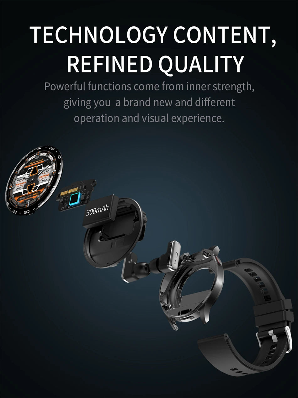 New TWS 2 in 1 Smart Watch with Headphones Sports Clock Bluetooth Call Music Watches Men Health Monitor Women Smartwatch Earbuds