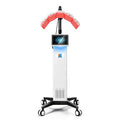 7-color LED light therapy machine with touchscreen on a mobile stand for professional anti-aging facial skincare.