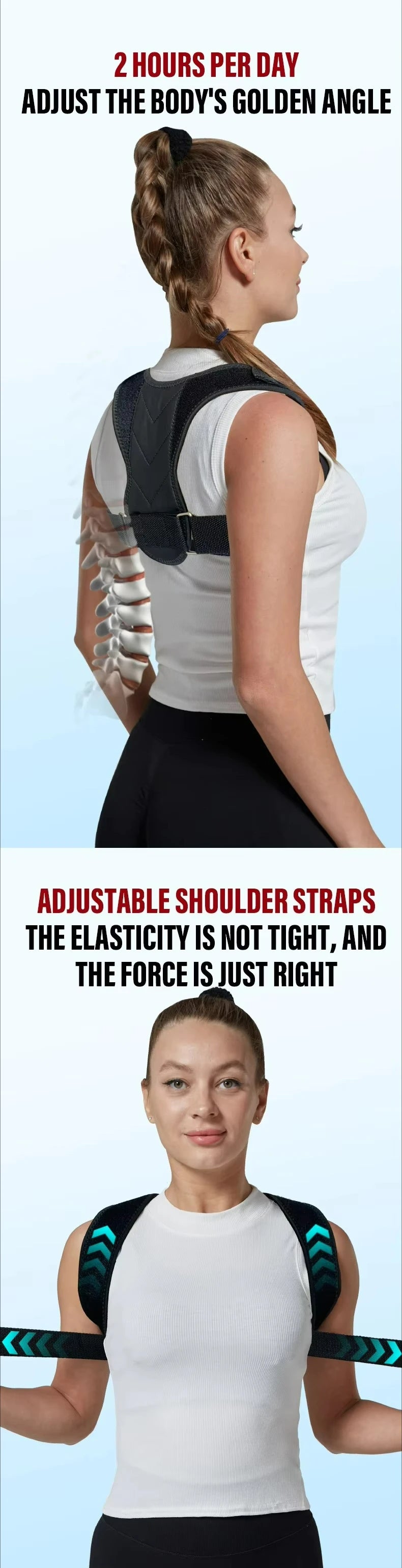 Back Posture Corrector Adjustable Clavicle Brace Support Strap Correction for Men and Women