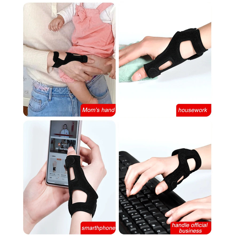 Thumb Support Brace Stabilizer Splint for Tendonitis, De Quervain's, Arthritis, Trigger Finger, Fits Both Hands