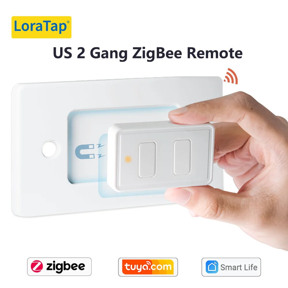 ZigBee Smart Scene Switch Wireless Remote Controller | Tidesmit EU 2 Gang US Remote China Mainland Tidesmit
