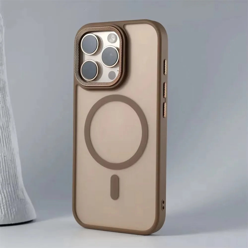 iPhone 16 Pro Max Case - Military-Grade Shock-Absorbing Matte Cover Gold Tidesmit
