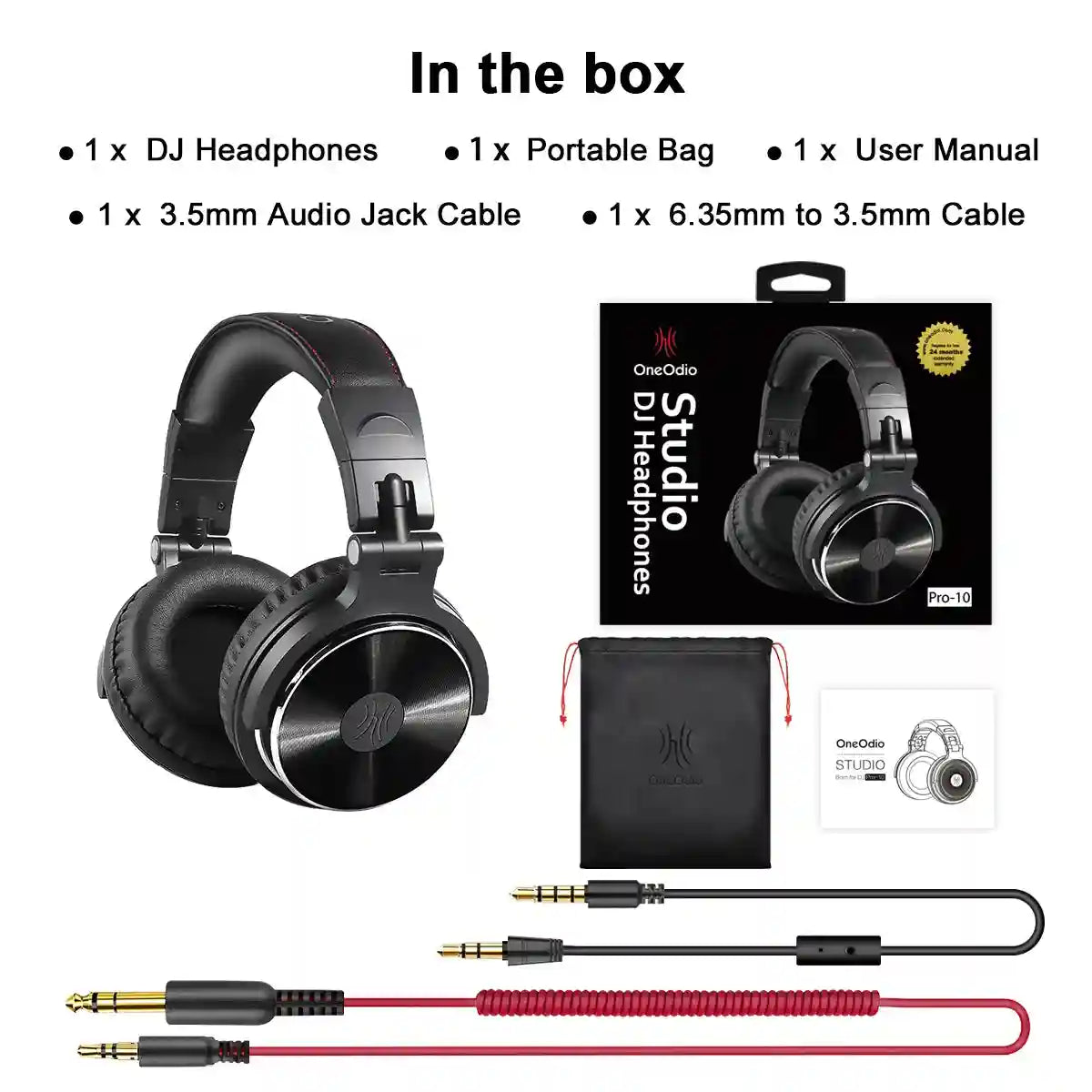 Over-Ear Wired Studio Monitor Headphones with Mic - Tidesmit Tidesmit