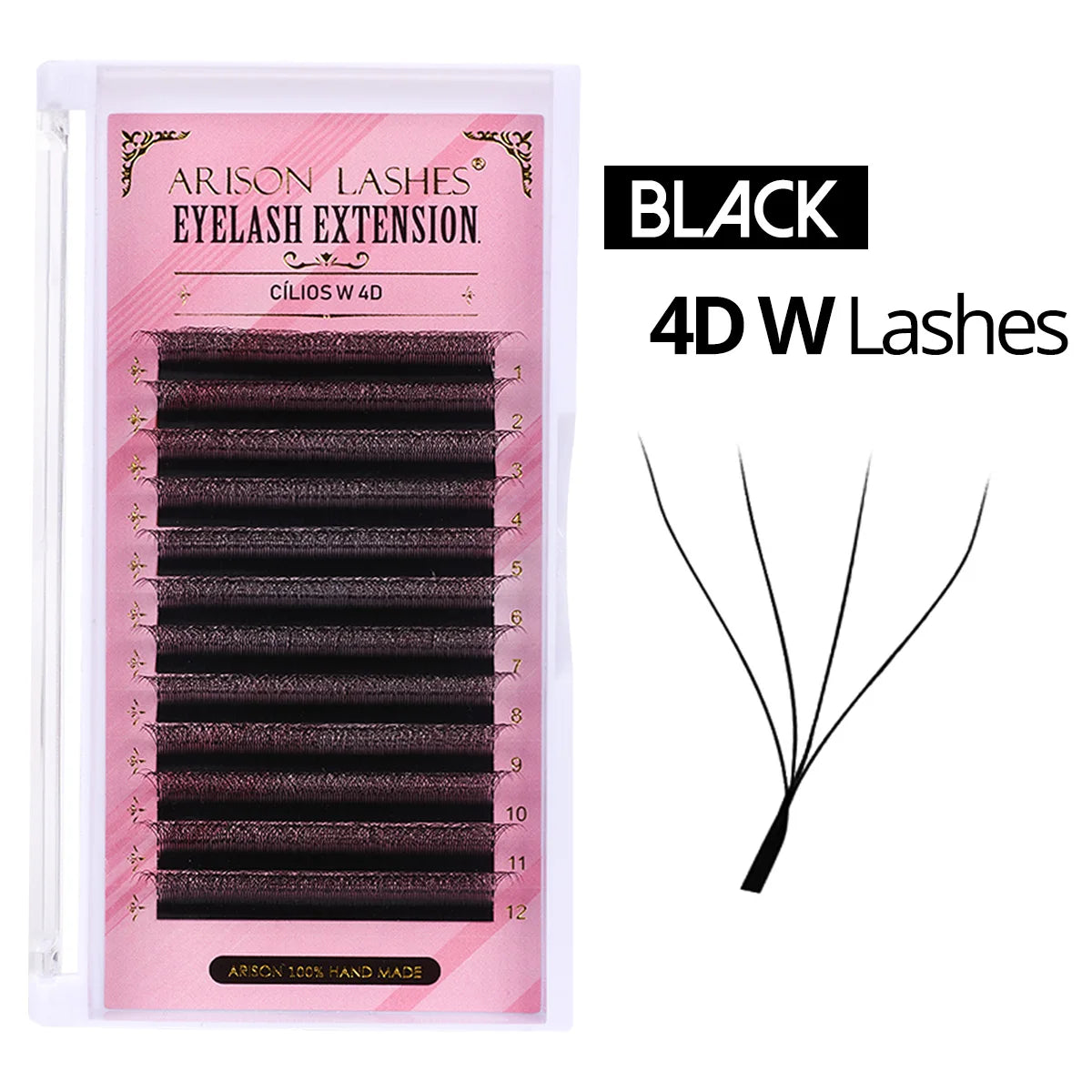 W Shape 7D Volume False Eyelashes 0.07mm D Curl - Soft Faux Lashes False Eyelashes Real 4D W Tidesmit