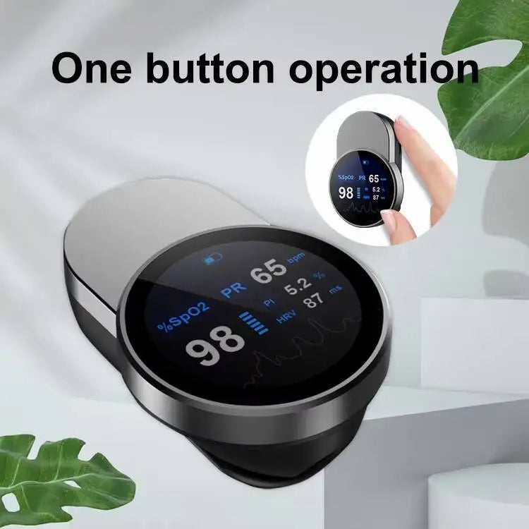 JYoucare rechargeable Bluetooth Fingertip Pulse Oximeter Accurate spo2 PR PI HRV Led Screen finger oximeters Oxygen Saturation