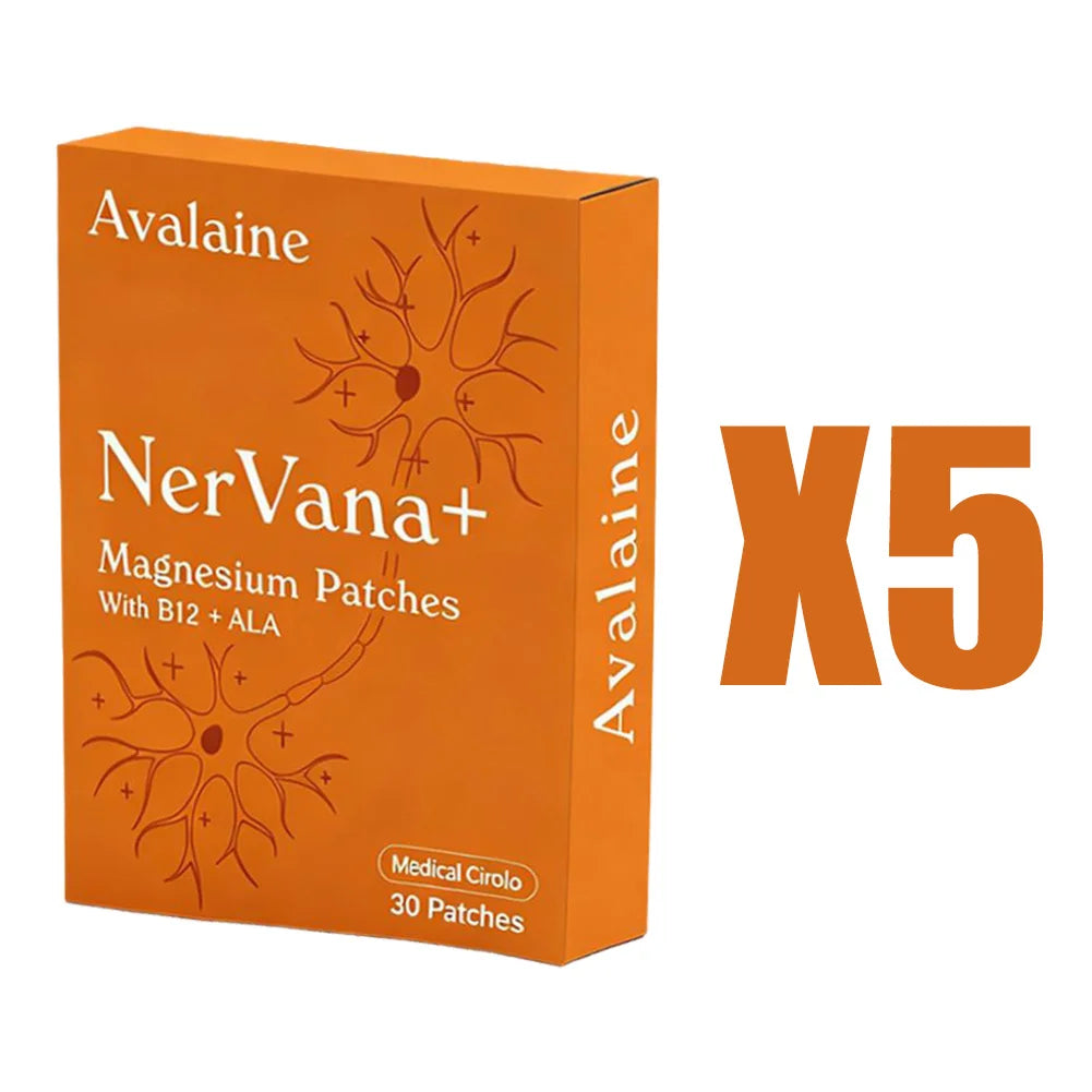 Avalaine NerVana+ Magnesium Patches Skin Care Patch Muscles Relaxation Support Patches Natural Calming Relax Aid Repair
