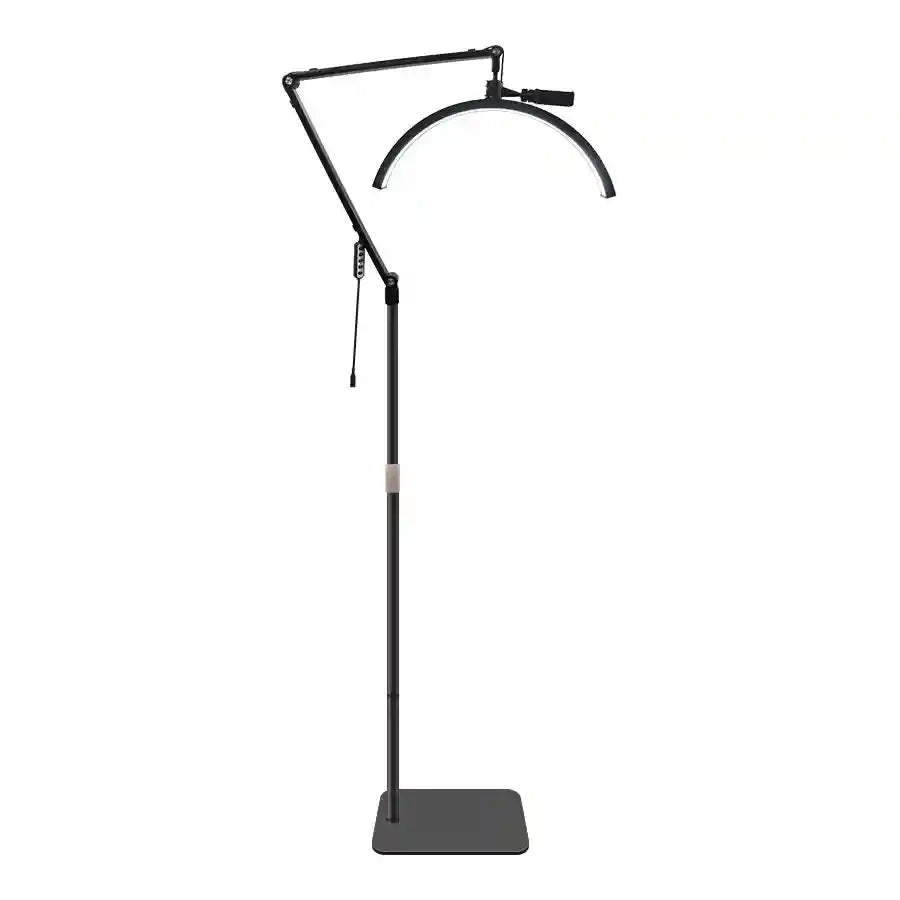 Half Moon LED Floor Light | Adjustable Beauty Lamp for Content Creators black 1 Tidesmit