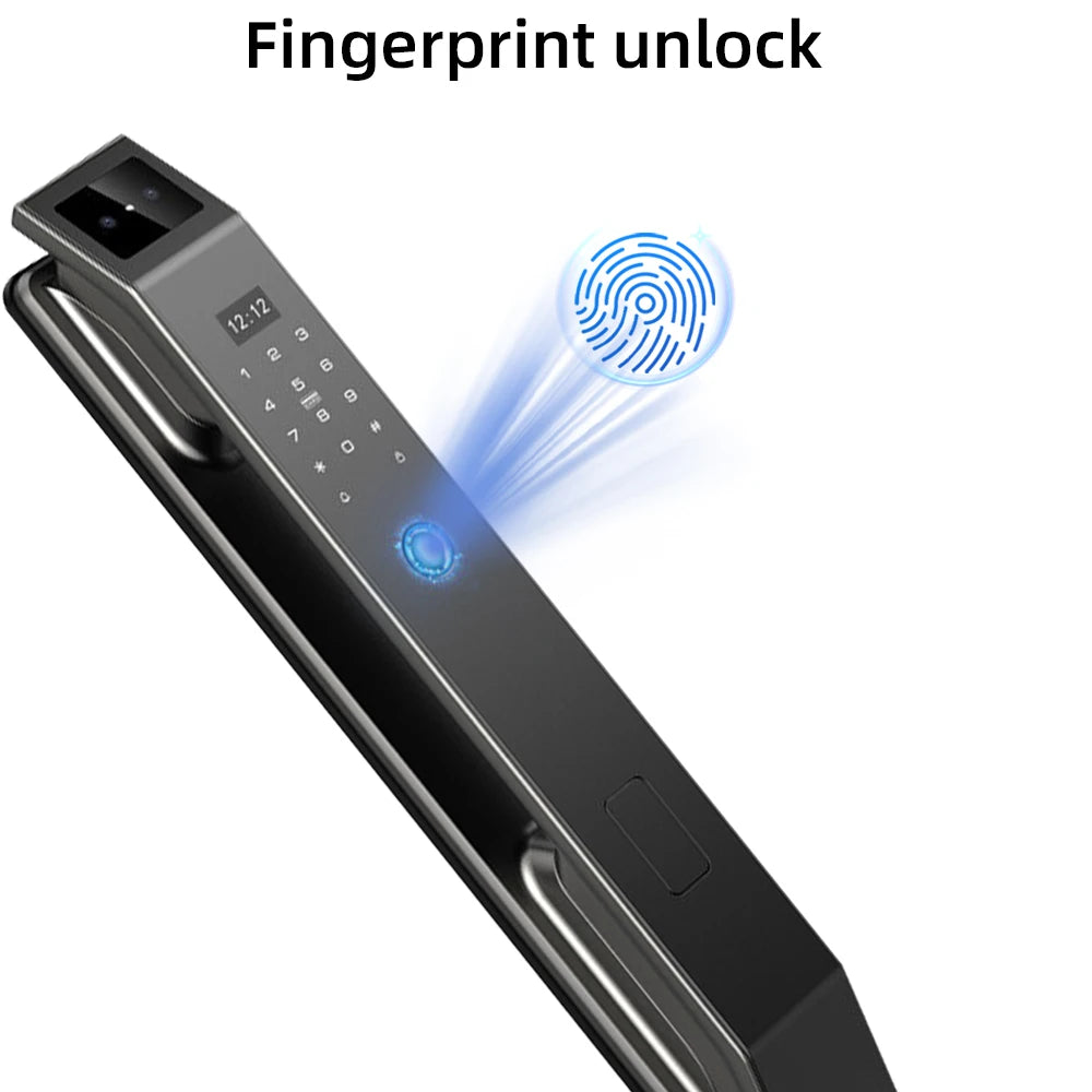 RAYKUBE DF14 Tuya WiFi 3D Face Recognition Digital Fingerprint Lock With Two-way Audio WiFi Camera Video Call APP Remote Unlock