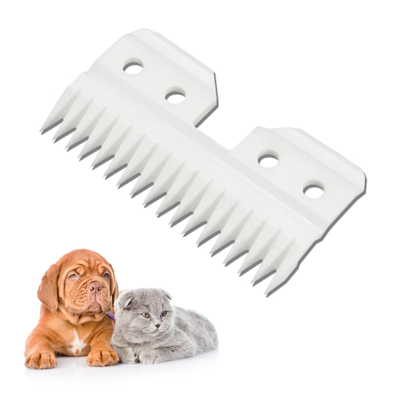 White ceramic replacement cutter blade for A5 pet grooming clippers, ideal for smooth, cool grooming for dogs and cats.