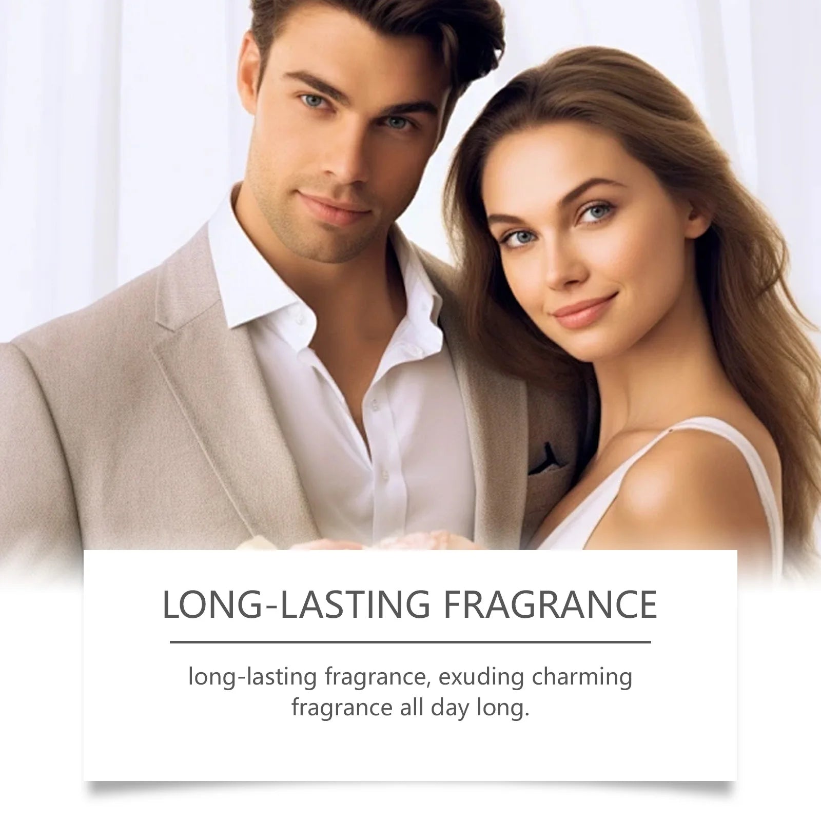 Women's long-lasting pheromone perfume spray for attracting the opposite sex. Charming, portable fragrance for women.