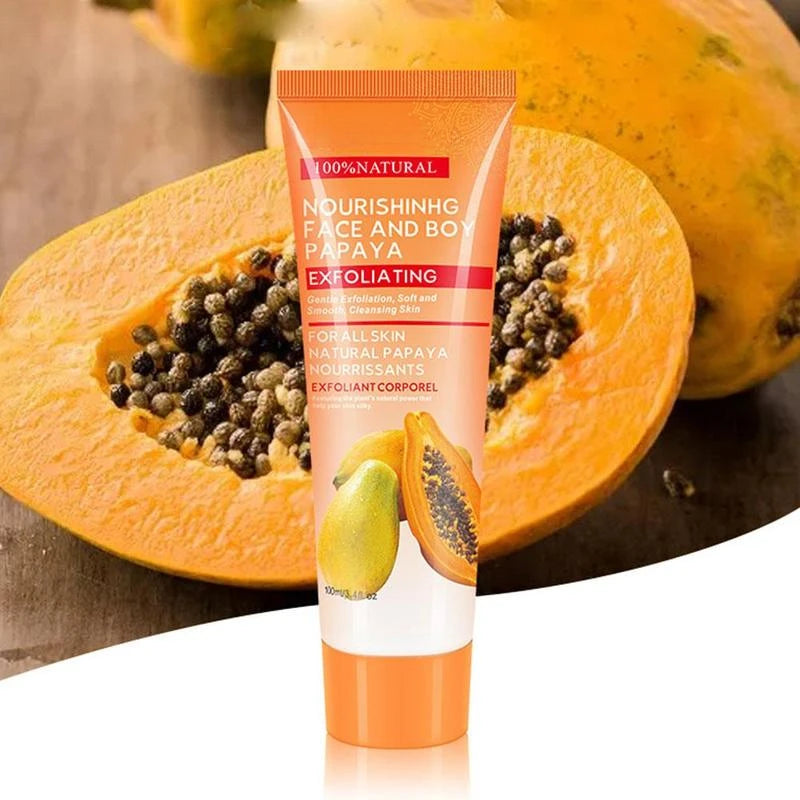 Papaya Exfoliating Scrub 100ml – Natural Face and Body Peel Scrubs Treatments Tidesmit