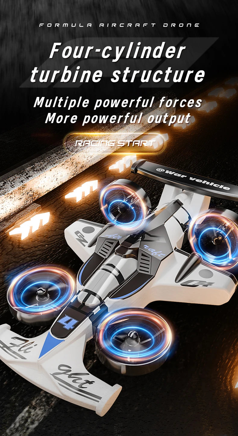 2-in-1 RC Stunt Drone Car - Foldable Aerial and Ground Vehicle White Violet Tidesmit
