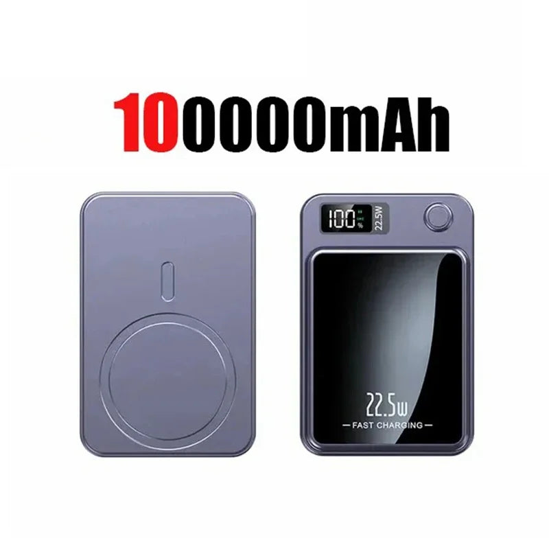Tidesmit 100000mAh Magnetic Fast Charging Power Bank - High Capacity Purple 100000mAh Tidesmit