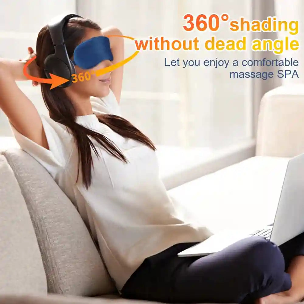 Heated Eye Massager Mask for Eye Strain Relief and Rechargeable Sleep Eye Massage Instrument Tidesmit