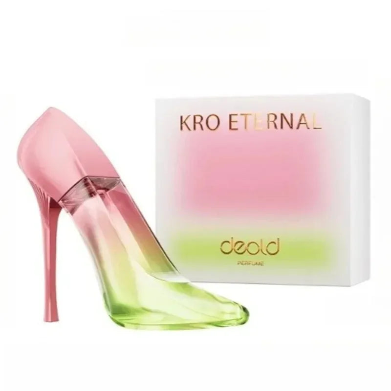 Kro Eternal Deold 50ml women’s luxury musk perfume, elegant high heel bottle, long-lasting premium scent.