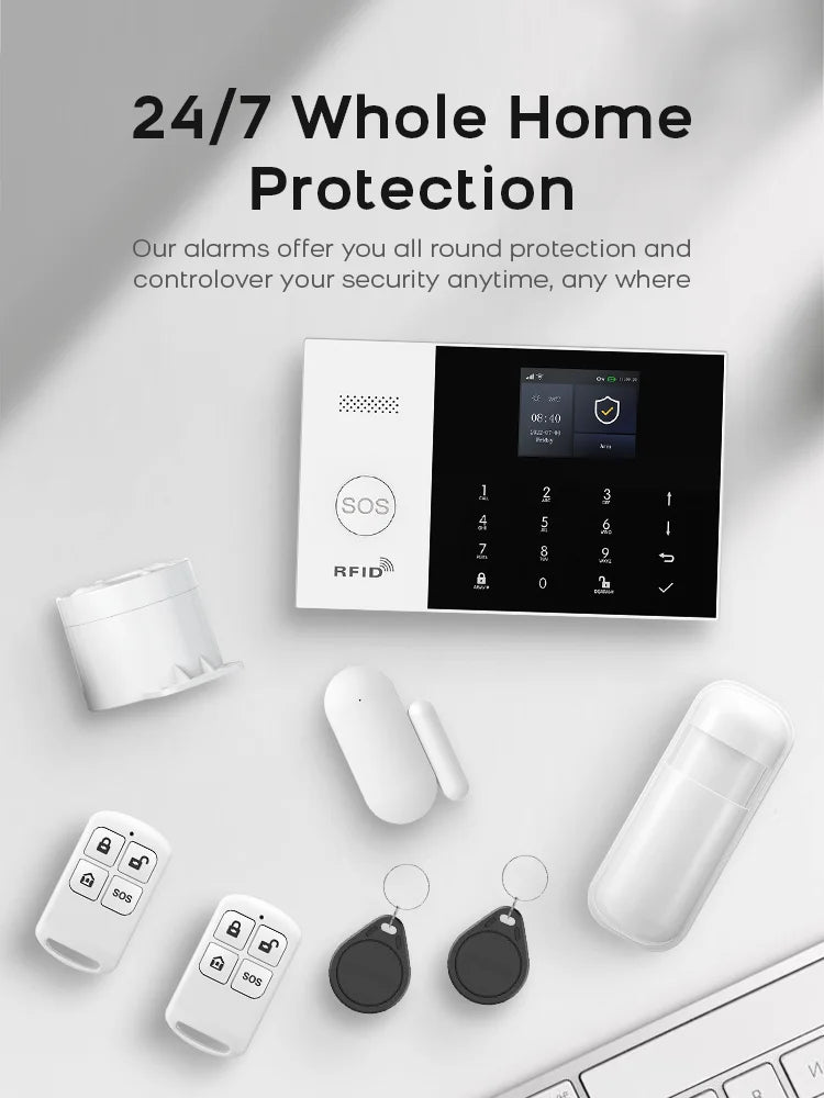 Smart Home Alarm System | WiFi GSM Motion Sensor Kit | Tidesmit EU Tidesmit