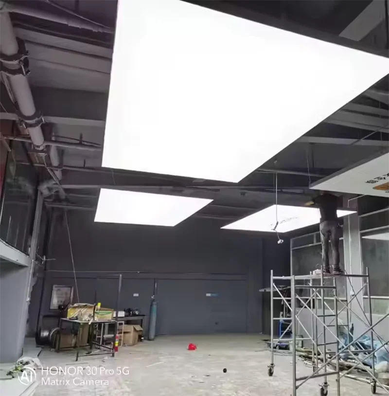 Led Fabric Ceiling Light Box Car Beauty Light Box for Car Wash Auto Repair Workshop Showroom Manufacturer