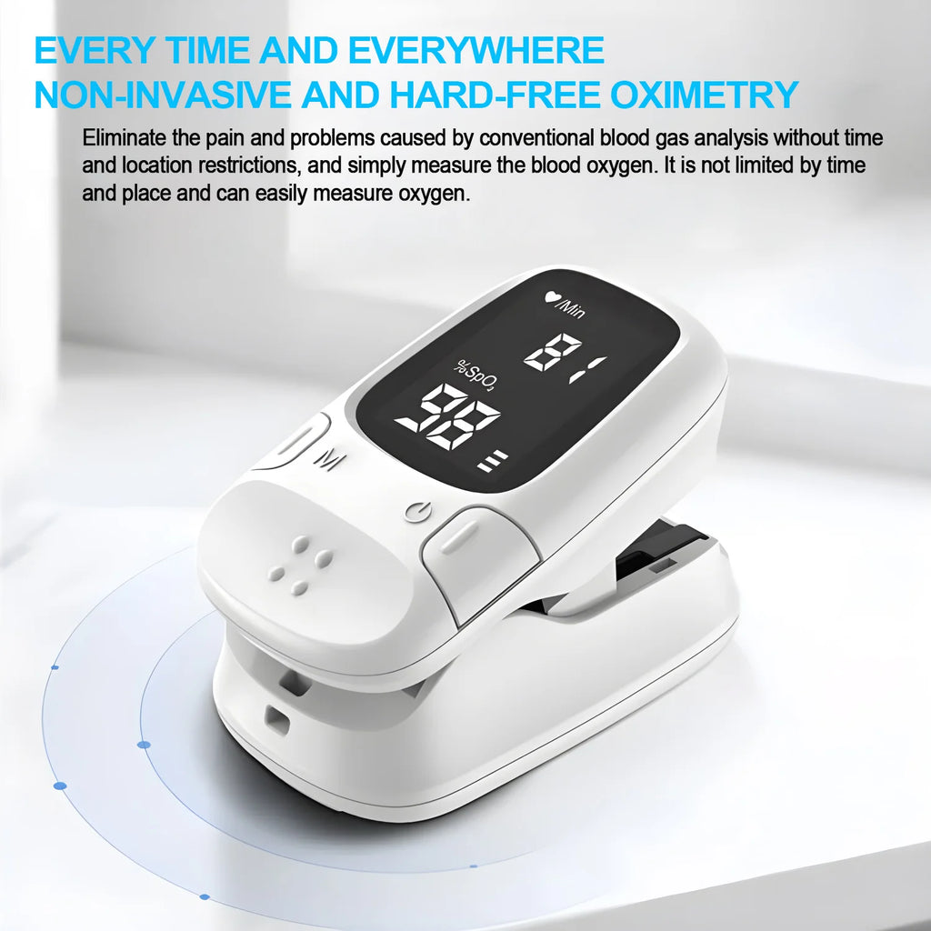 Oximeter Portable Fingertip Pulse Blood Oxygen Saturation Monitor With LED Display Fingertip Oximeter Testing SpO2 Health Care