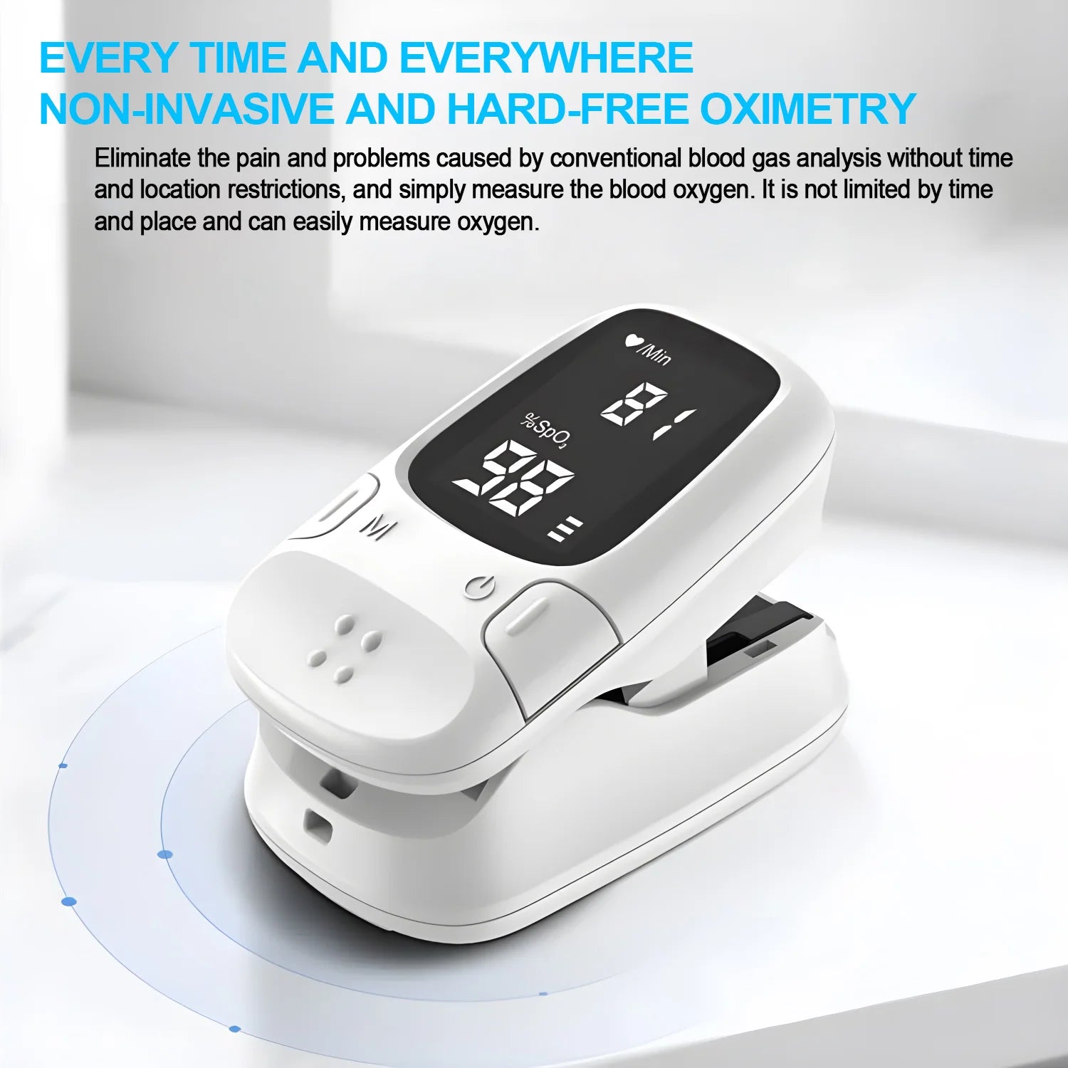 Oximeter Portable Fingertip Pulse Blood Oxygen Saturation Monitor With LED Display Fingertip Oximeter Testing SpO2 Health Care