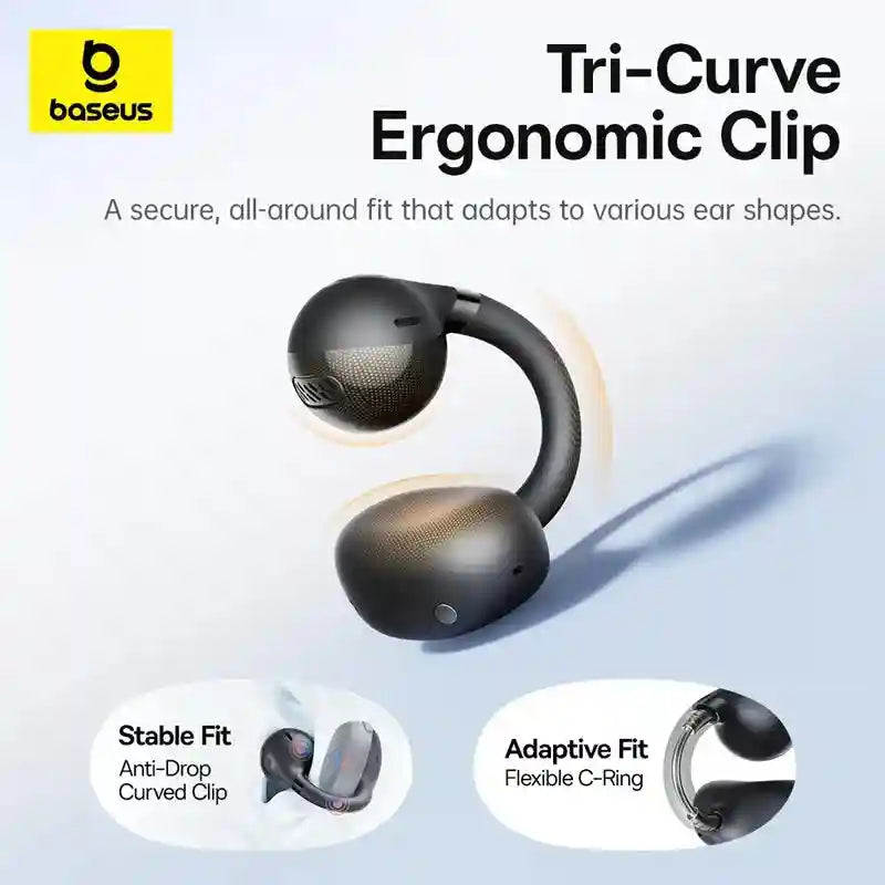 Tidesmit Open Ear Wireless Earbuds – Secure Clip-On Sports Headphones Tidesmit