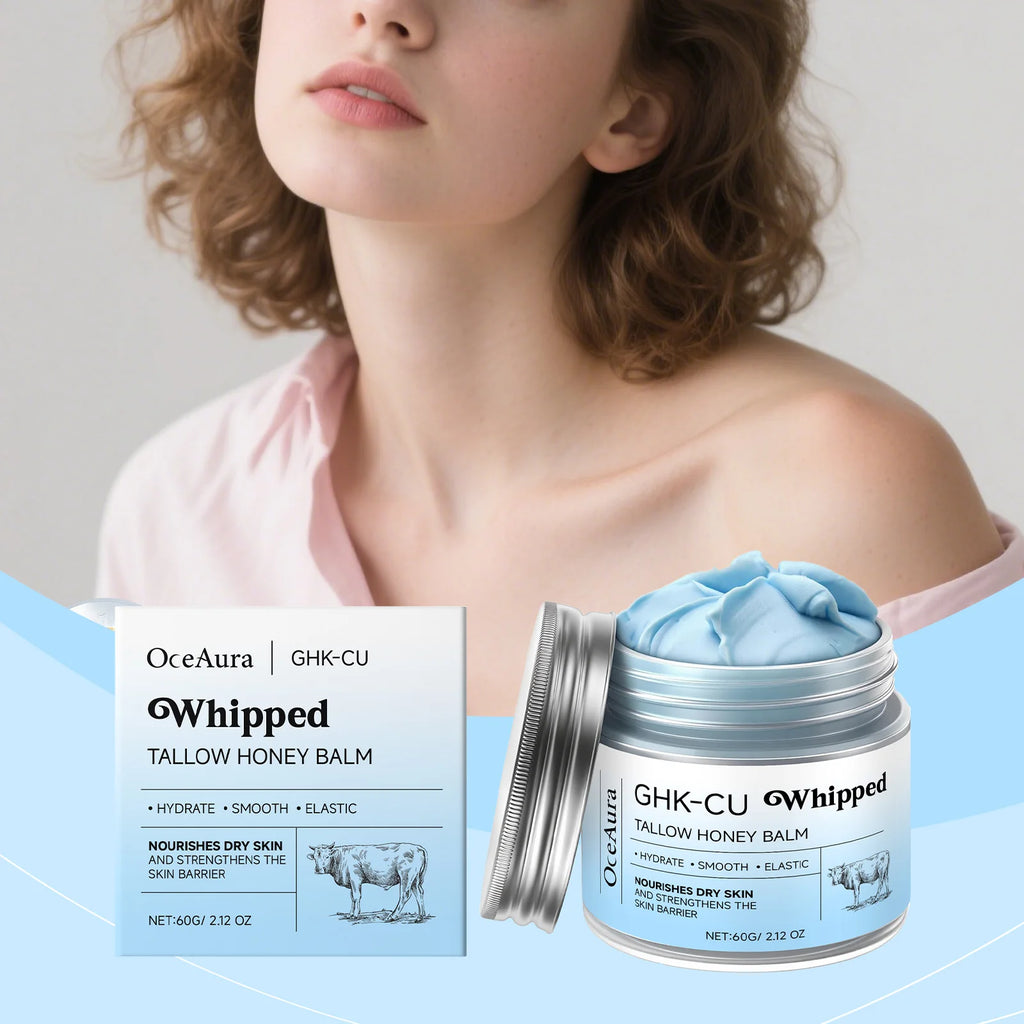 Copper Peptides GHK-Cu Beef Tallow for Skin Blue Balm Manuka Honey Face and Body Moisturizer for Mature Dry & Sensitive Skin