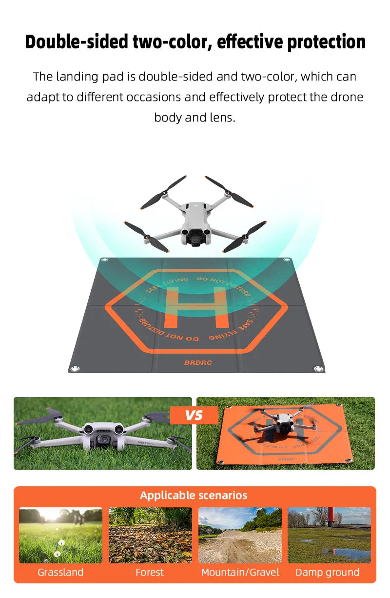 Foldable Drone Landing Pad for DJI - Waterproof 65cm Mat Tidesmit