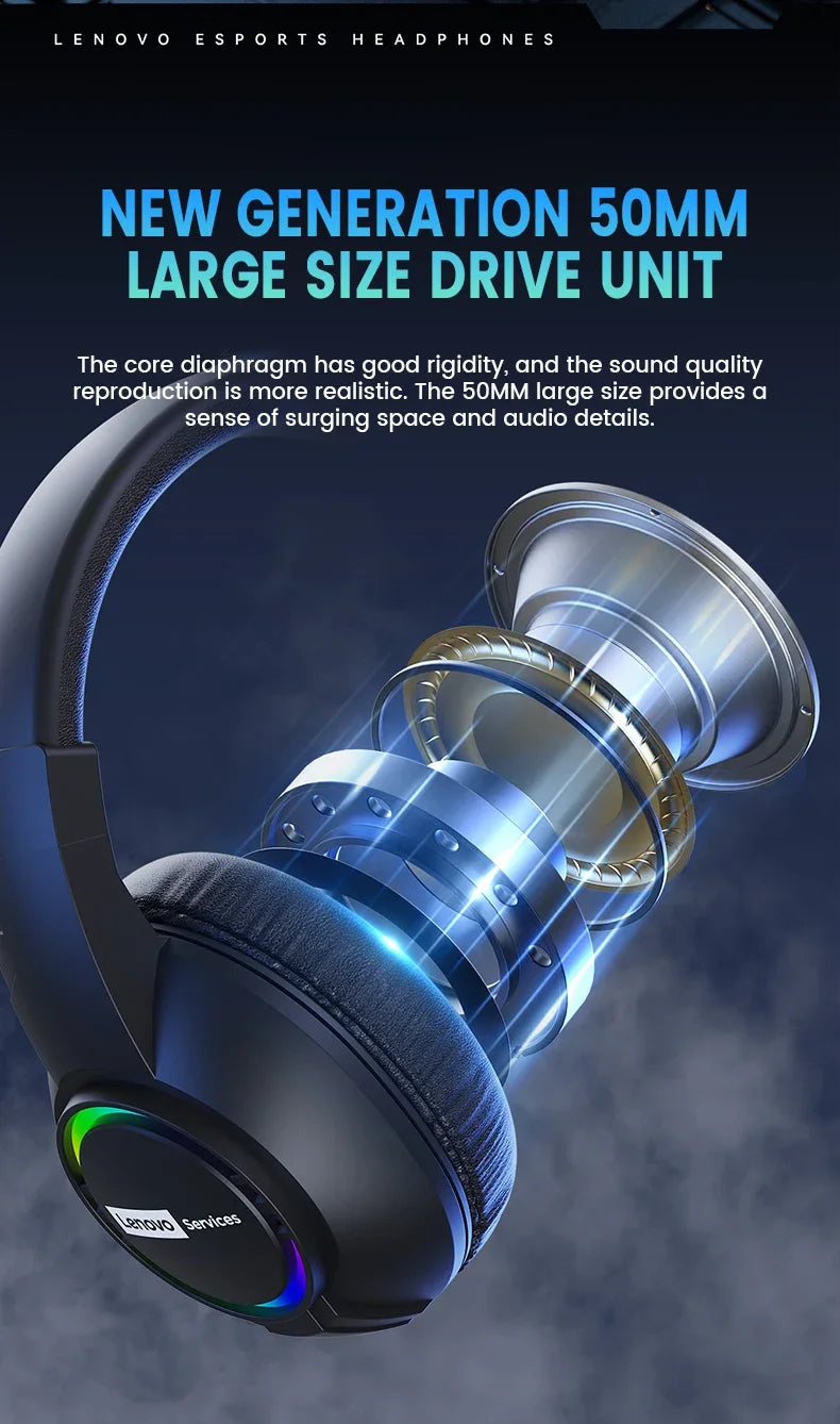 Wired Gaming Headset with 7.1 Surround Sound and RGB Lighting - E08 USB Tidesmit