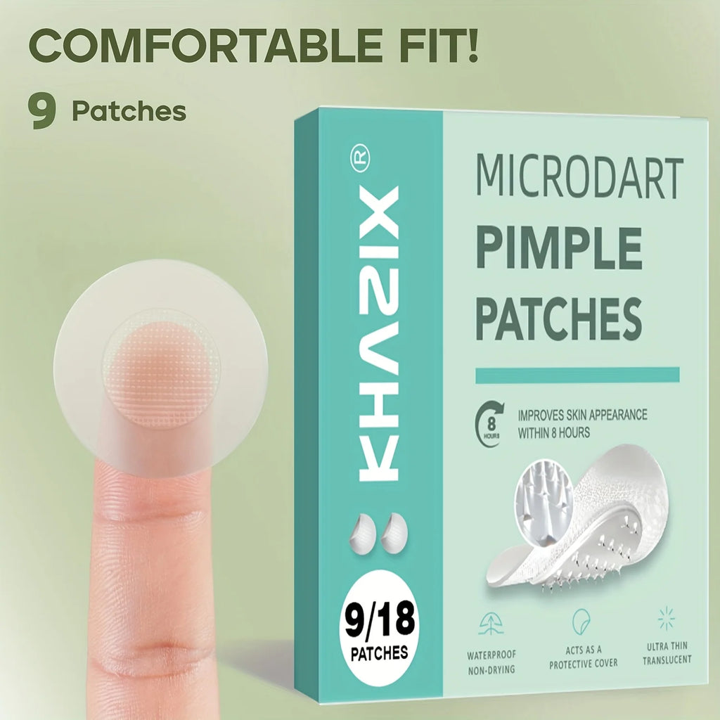 9 pieces water-based acne patches, invisible and comfortable acne patches, with micro needle tips, suitable for early acne