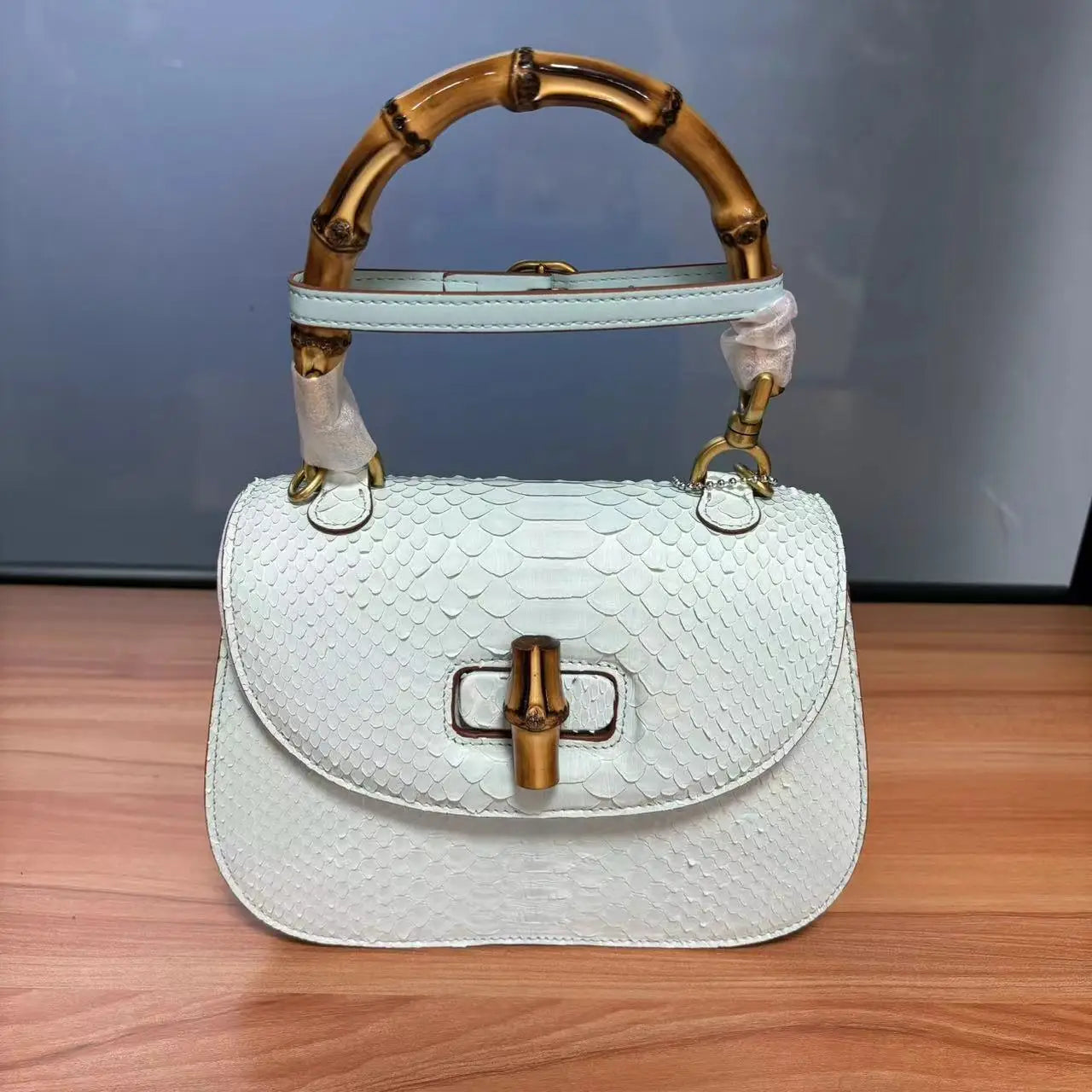 New Fashionable Women's Handbag Hand-held Bamboo Versatile Crossbody Bags Female Genuine Leather Handbags Woman Bags Top-handles