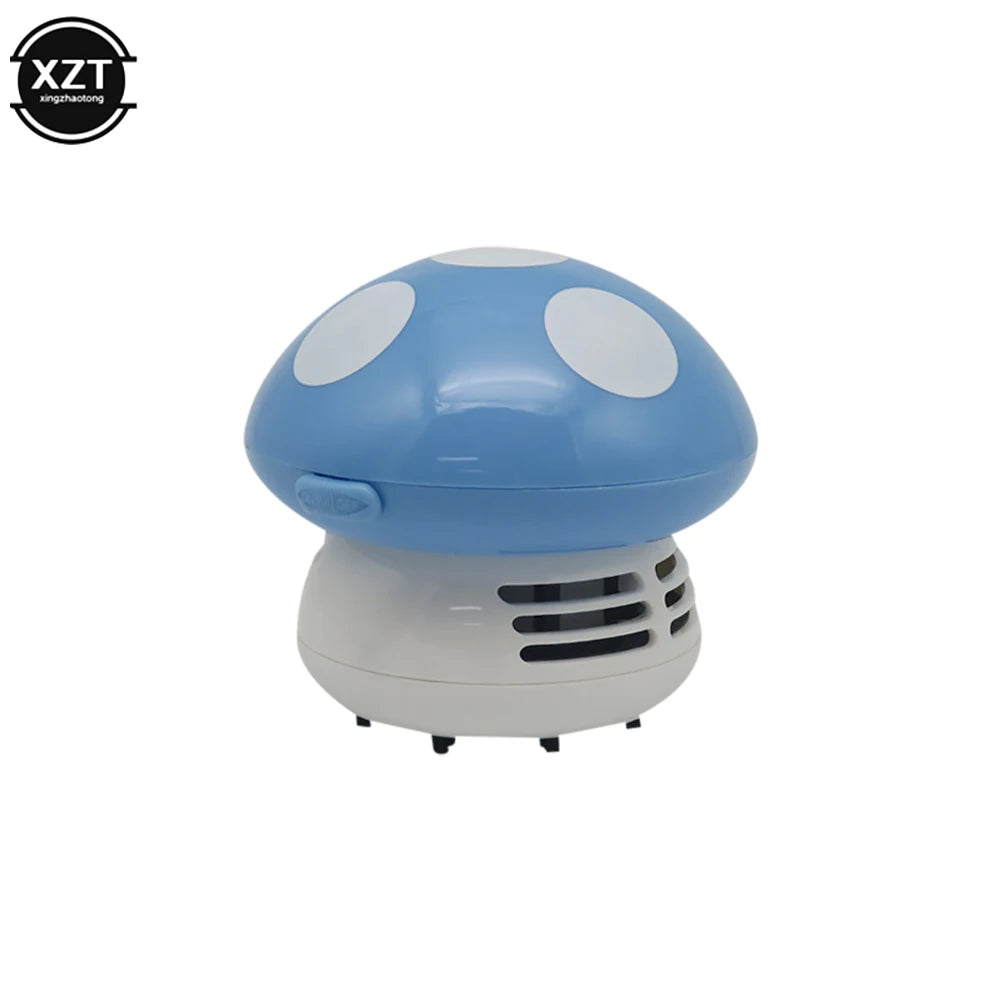 Mini Desktop Vacuum Cleaner 6 Colors Cute Small Mushroom Corner Desk Table Dust Vacuum Cleaner For Car Home Computer New Sweeper