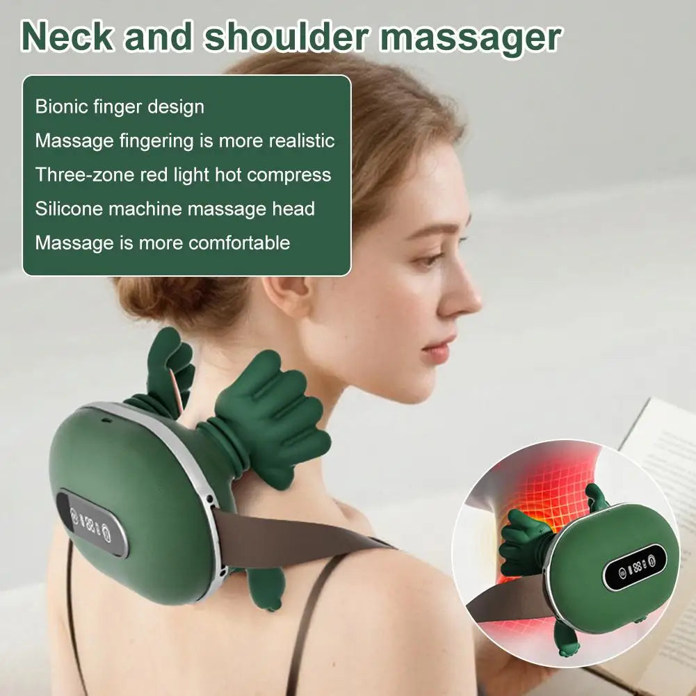 Bionic Kneading Massager | Heated Deep Tissue Pillow - Green Relaxation Treatment Tidesmit