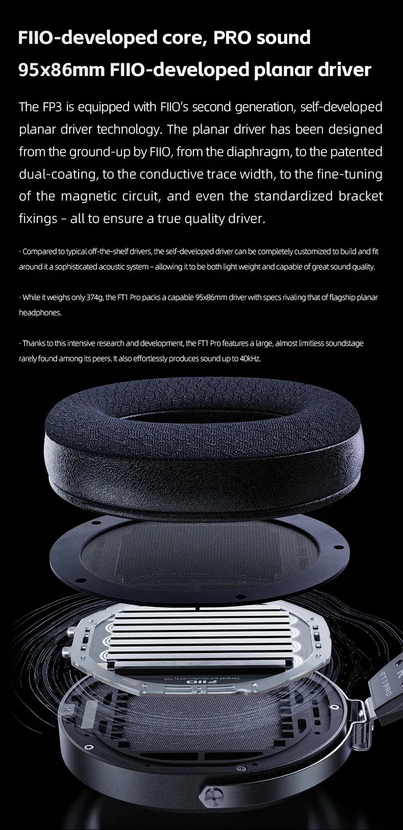 FiiO FT1 Pro Planar Magnetic Headphones Hi-Res Audio | Tidesmit Tidesmit