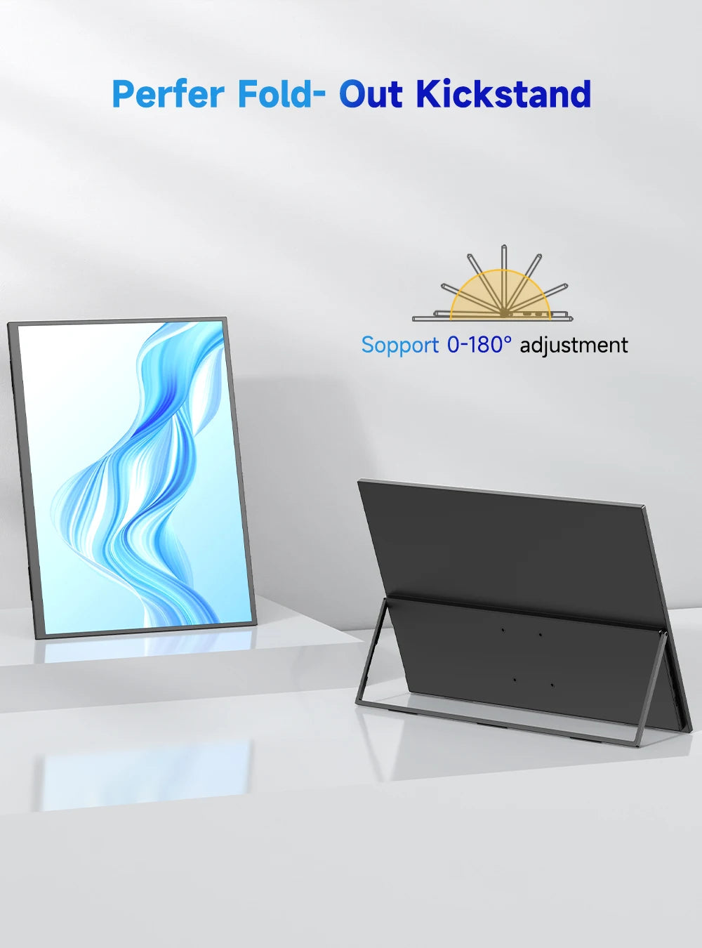 UPERFECT UHD 4K 23.8" Large QLED Screen USB-C HDMI Work Home Second Monitor W/180°Adjustable Stand For Laptop Desktop PC Mac PS5