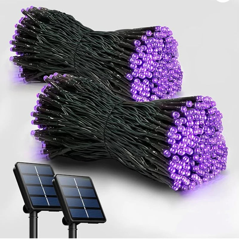 Outdoor Solar Powered Lighting LED Solar String Lights Courtyard Lights Waterproof Starry Fairy Lights For Festival Party