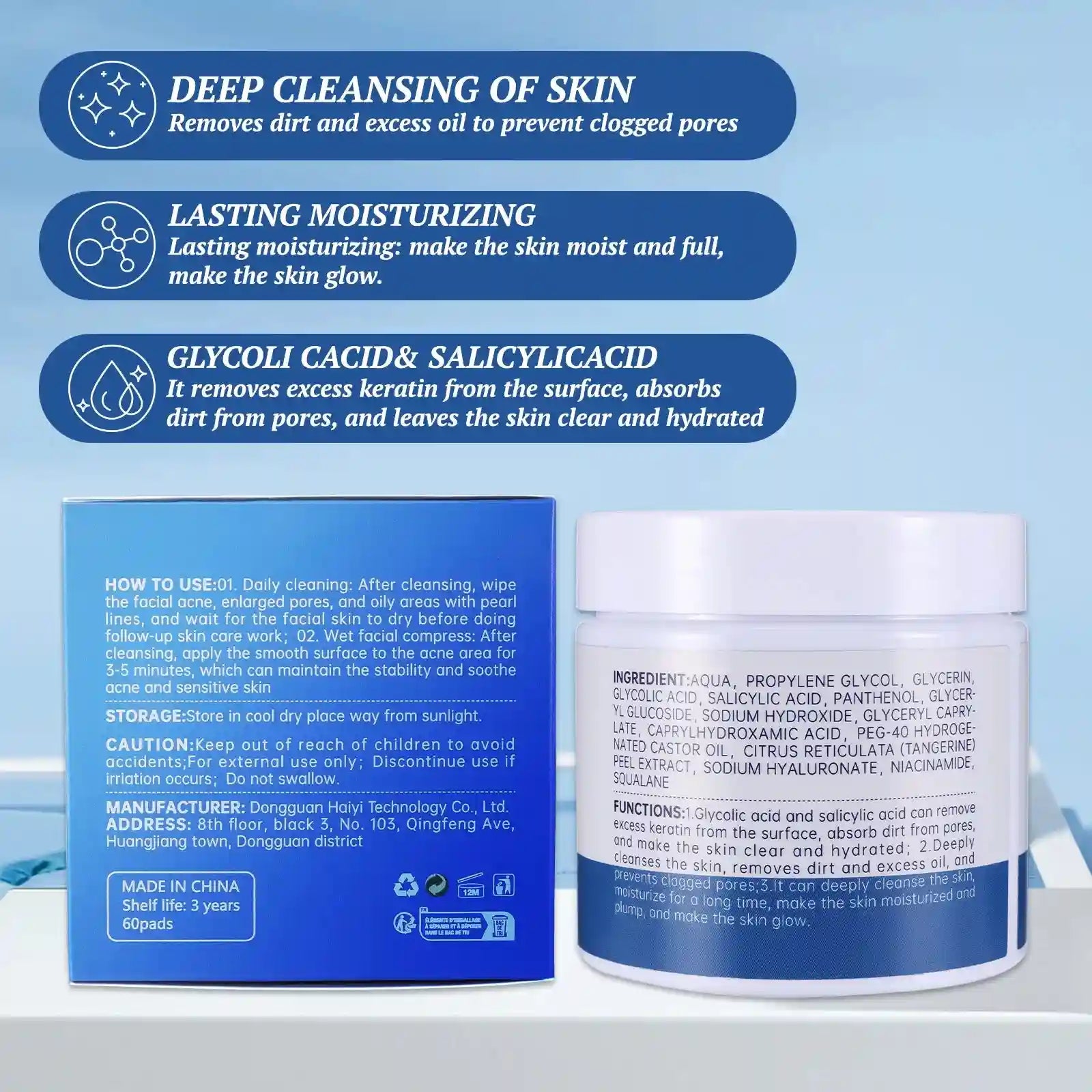 Tidesmit Black Facial Cleansing Pads - Exfoliating Face Scrub Kit Scrubs Treatments Tidesmit