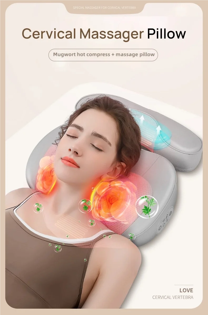 Electric Massager with Heat | Deep Tissue Neck and Back Cushion Massage Cushion Tidesmit