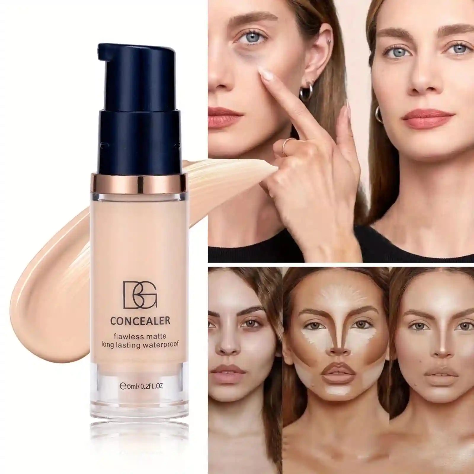 Tidesmit 5 color liquid concealer providing full coverage matte finish and pore invisible oil control for face makeup
