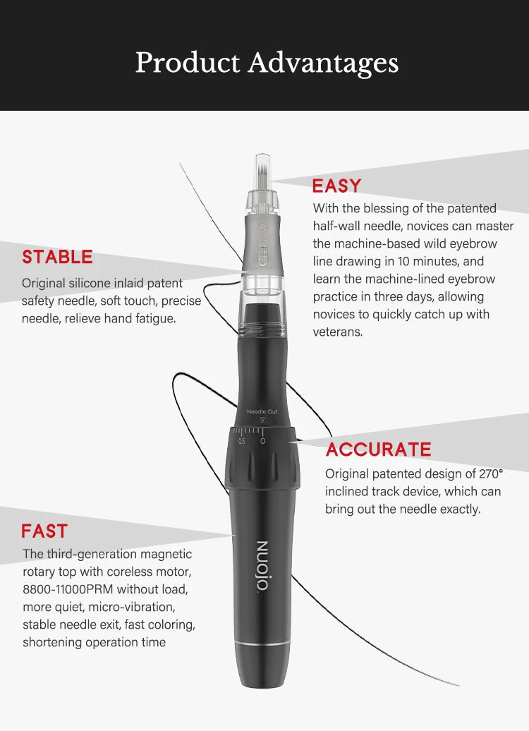 Professional PMU Machine for Eyebrows and Lips | Tidesmit Pen Permanent Makeup Machines Tidesmit