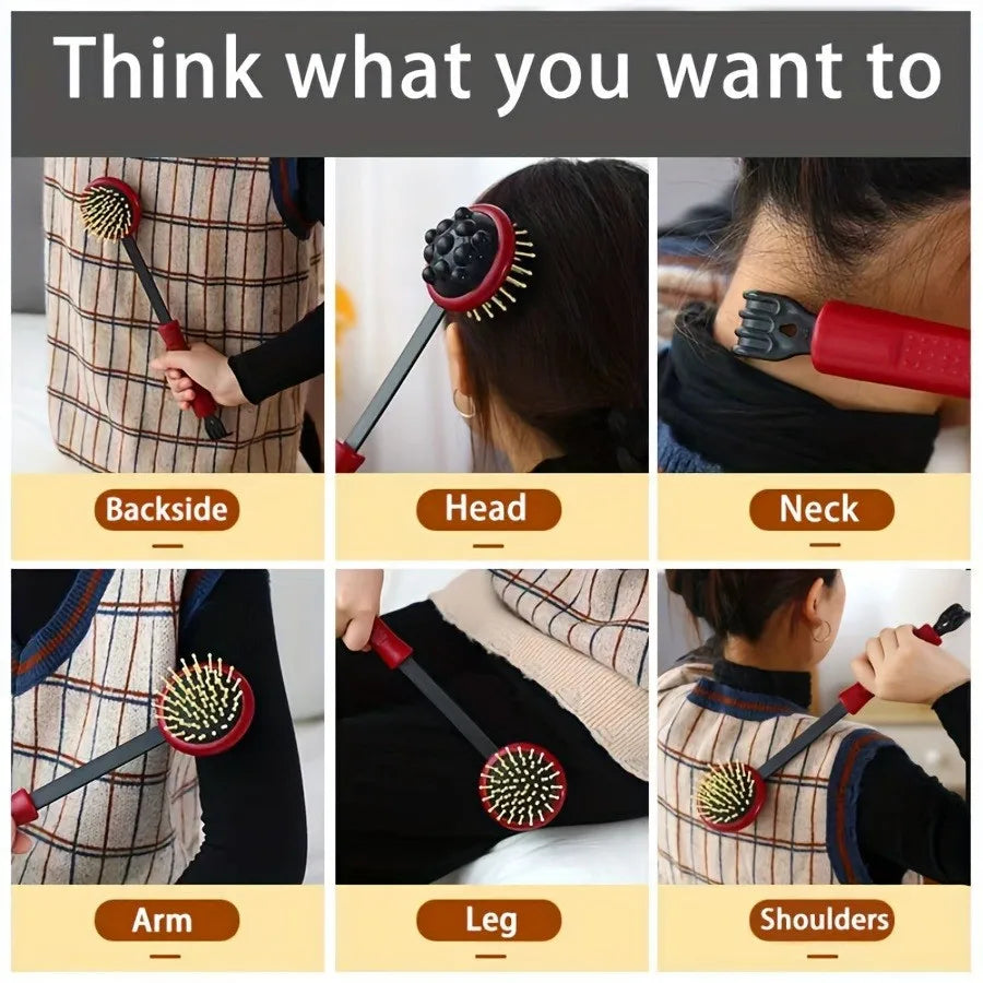 Back Massage Hammer Tool – Red Meridians Patting Stick by Tidesmit Back Massage Instrument Tidesmit
