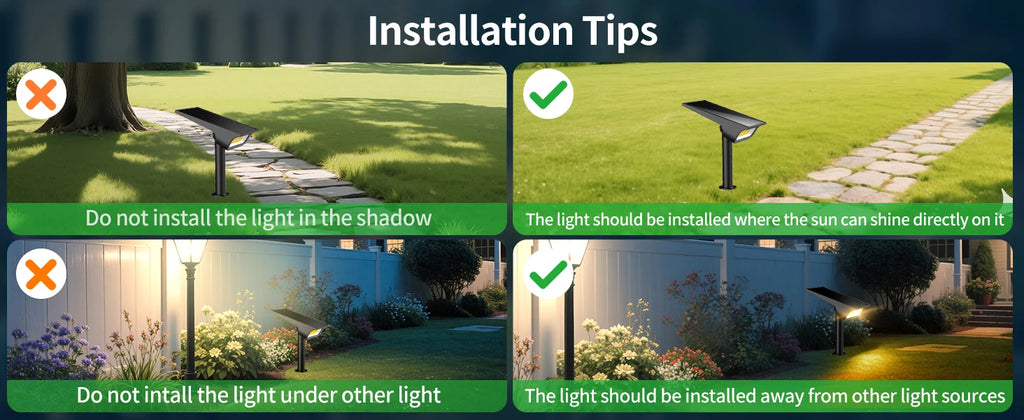 Intelamp Solar Spotlights 4000Mah 3 Color Modes Outdoor Solar Light Garden Lights for Landscape Pathway Yard Patio Garage Driveway Tree