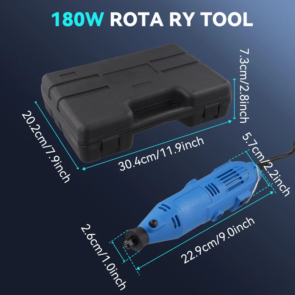 Podofo 80PCS Engraver Electric Drill Dremel Mini Drill DIY Drill Grinder 135W Power Tool 32000RPM Electric Mini Drill Grinder Engraver Polisher with Rotary Tools Set Kit For Dremel