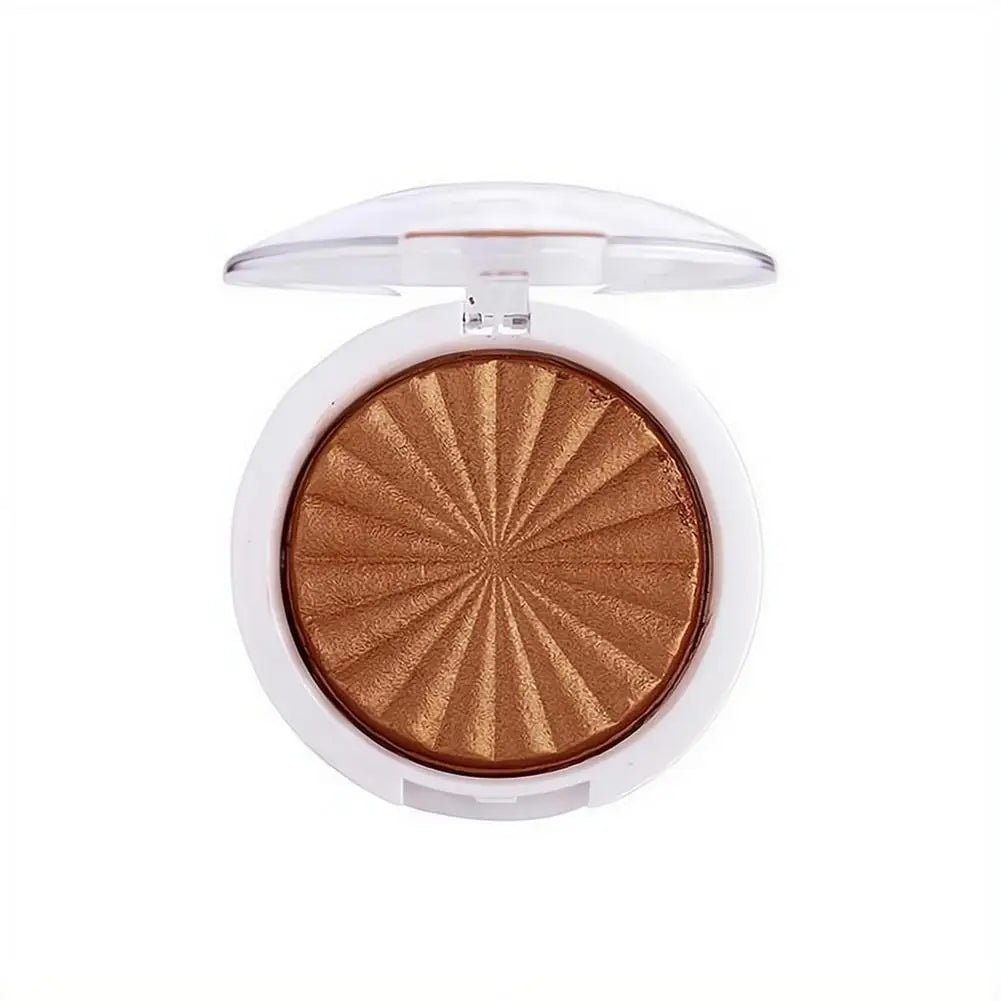 Tidesmit 3D pearlescent shimmer highlighter powder showing detailed monochrome texture for professional face makeup