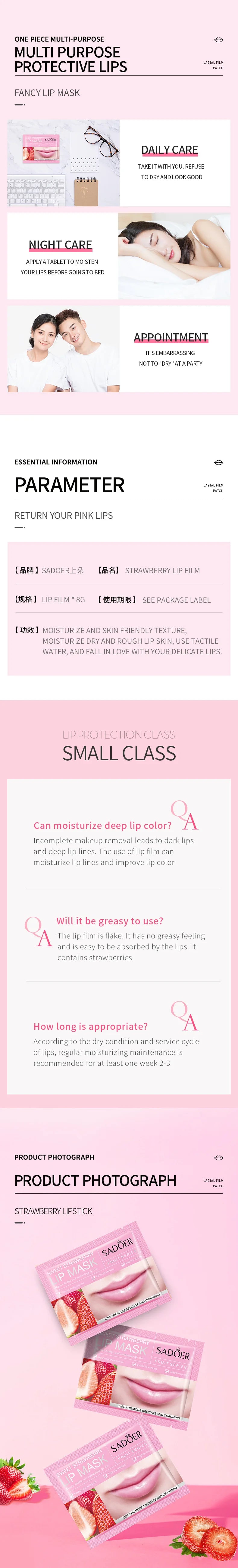 Moisturizing Lip Mask - Nourishing Collagen Gel Patches (10pcs) Lip Care Tidesmit