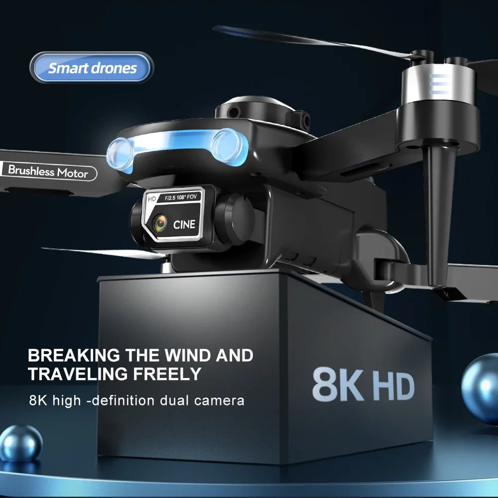 8K HD Camera Drone | Foldable Obstacle Avoidance Quadcopter Tidesmit