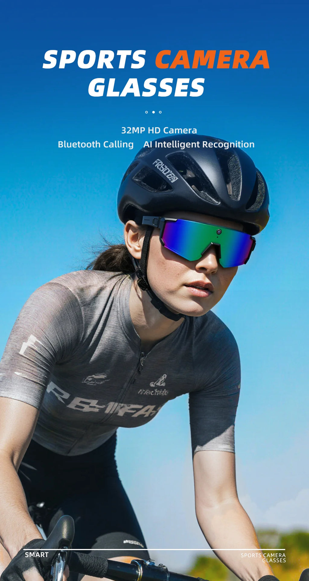 4K Camera Bluetooth Polarized Smart Glasses - UV400 Cycling Series Tidesmit