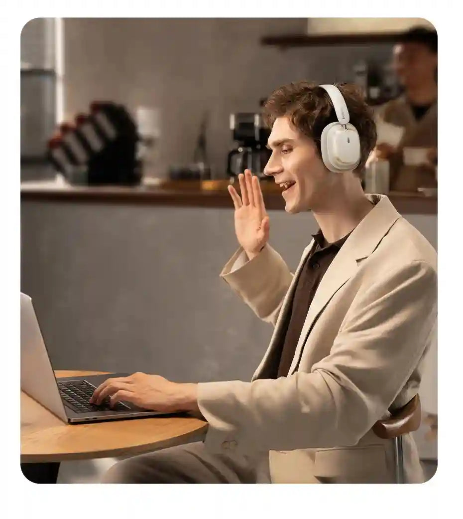 Wireless Headphones with Active Noise Cancellation & 120H Battery Tidesmit